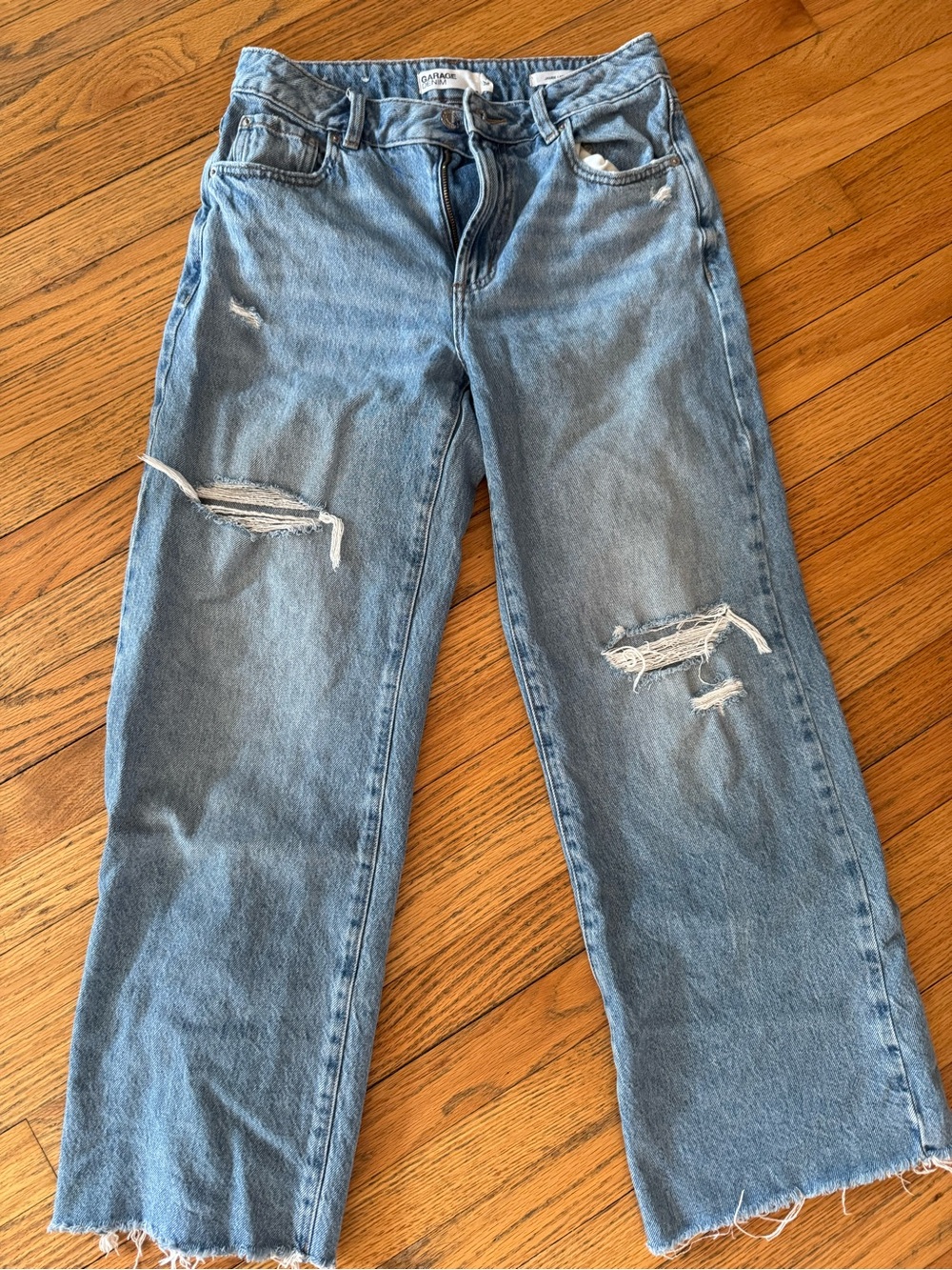 Garage Light Blue Distressed Straight Men’s Jeans
